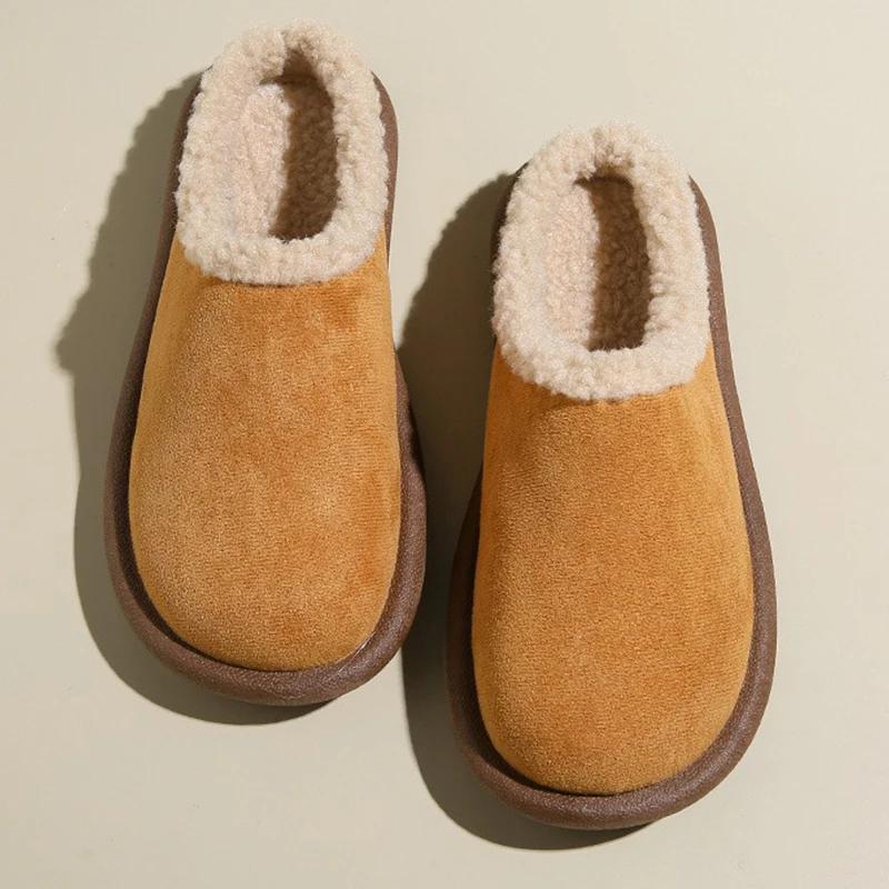 Меховые балетки женские хлопковые тапочки замшевые модные мюли обувь зимние теплые удобные ботинки с открытой пяткой женские тренд 2025 новый зимние ботинки Femme