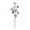 10-Head Artificial Cotton Flower Branch - Kapok Dried Decorative Bouquet for Christmas & Photography
