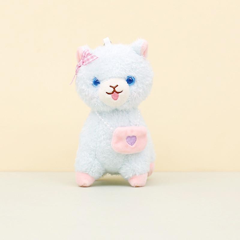Charming Short Plush Alpaca Keychain Creative Bag Accessory Stuffed Toy