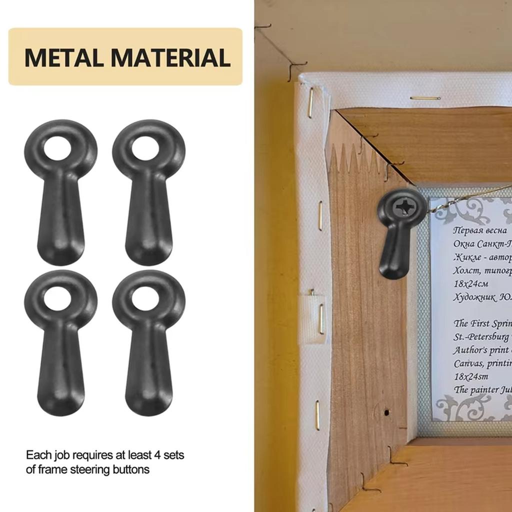 300 поворотных застежек для фотографий, фурнитура для фоторамок и 300 винтов для рукоделия, подвешивания, рисования, черные