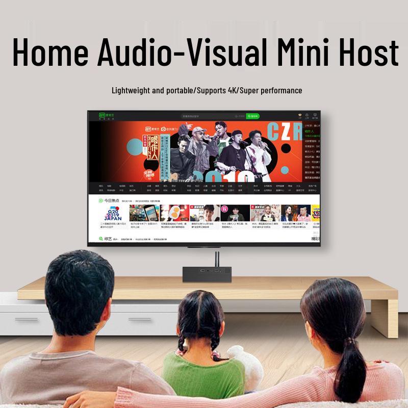 Мини-ПК Хост: Компактный HTPC для домашнего офиса и игр, портативный микрокомпьютер для малых промышленных применений