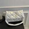 Women Space Cotton Designer Shoulder Bag Winter Down Padded Quilted Large Capacity Handbag Shopper Tote Bag
