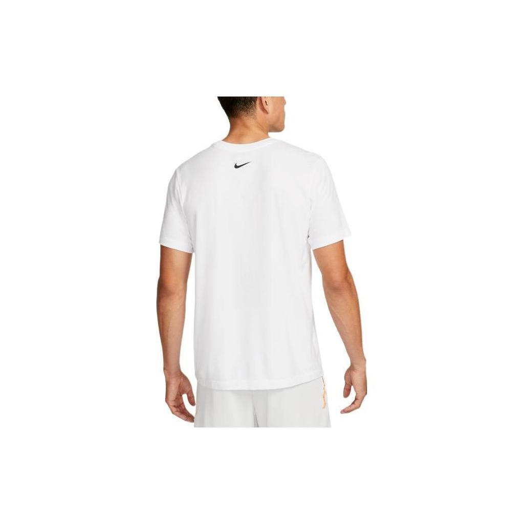 Nike Logo Print Short Sleeve Crew Neck T-Shirt Men Tops White DR7582-100