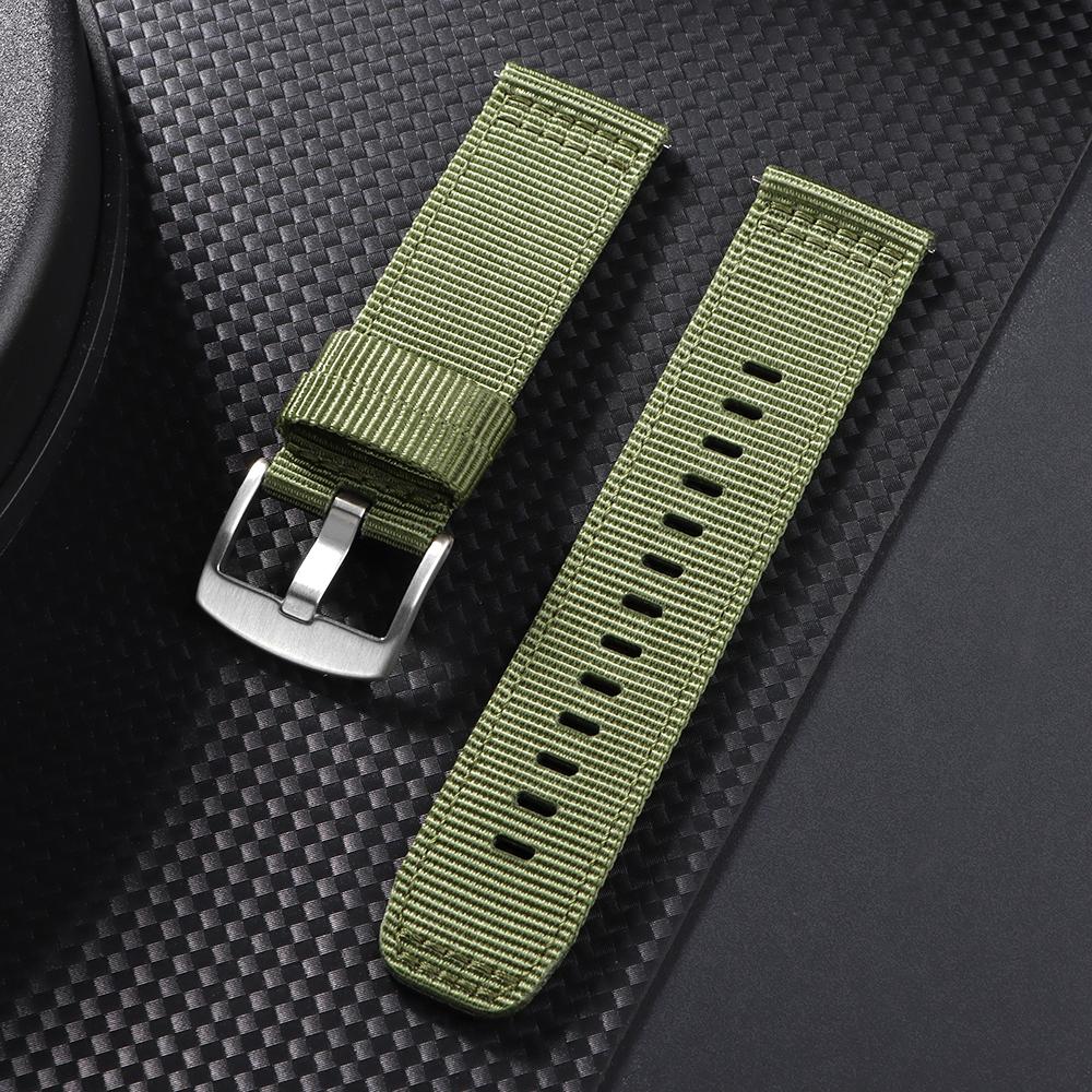 22 мм Нейлоновый ремешок для часов Премиум Гладкий Мягкий Нейлон Спортивный Сменный ремешок для часов Быстросъемный Универсальный Холщовый Браслет Ремешок для часов
