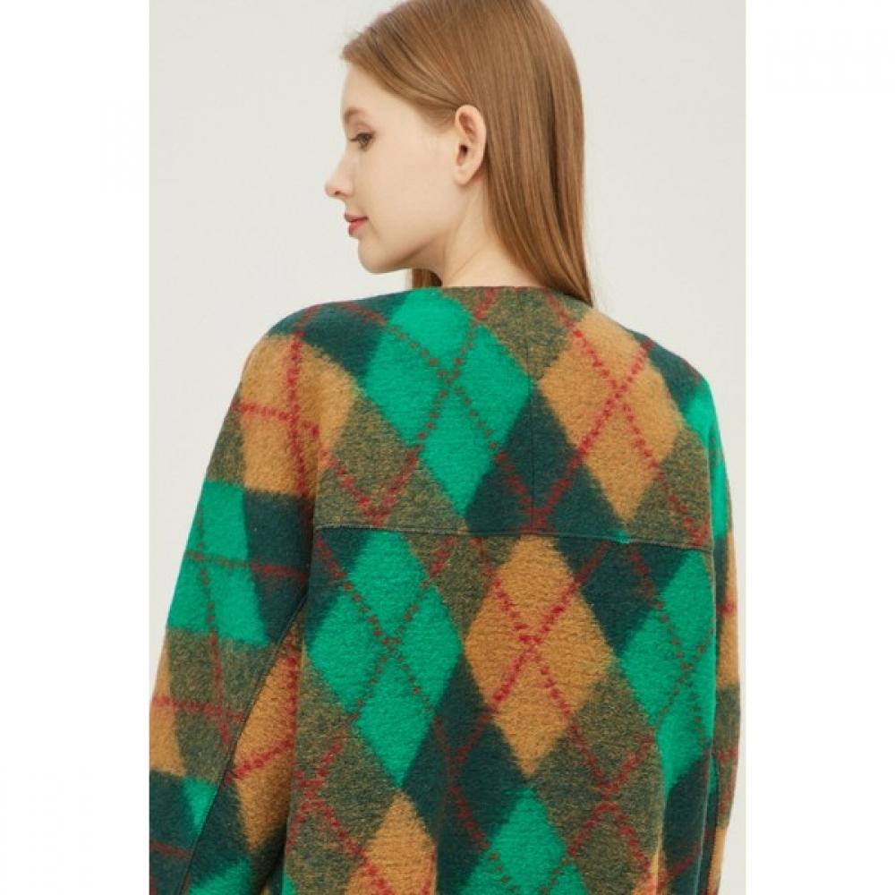 Benetton Benetton Lego Check Coat Bactb2461 Gn