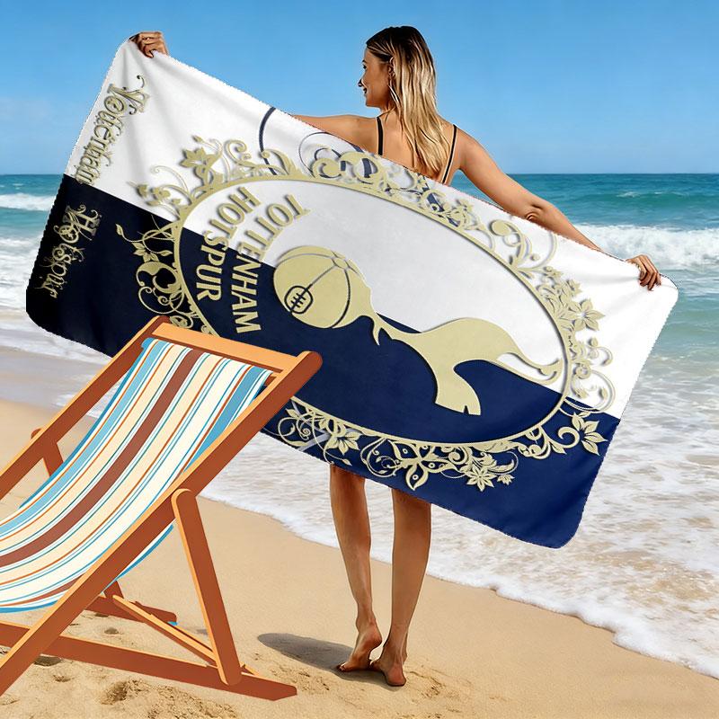 Spurs logo Print Beach Towel, Large Soft Quick Dry Towel for Beach Camping Swimming