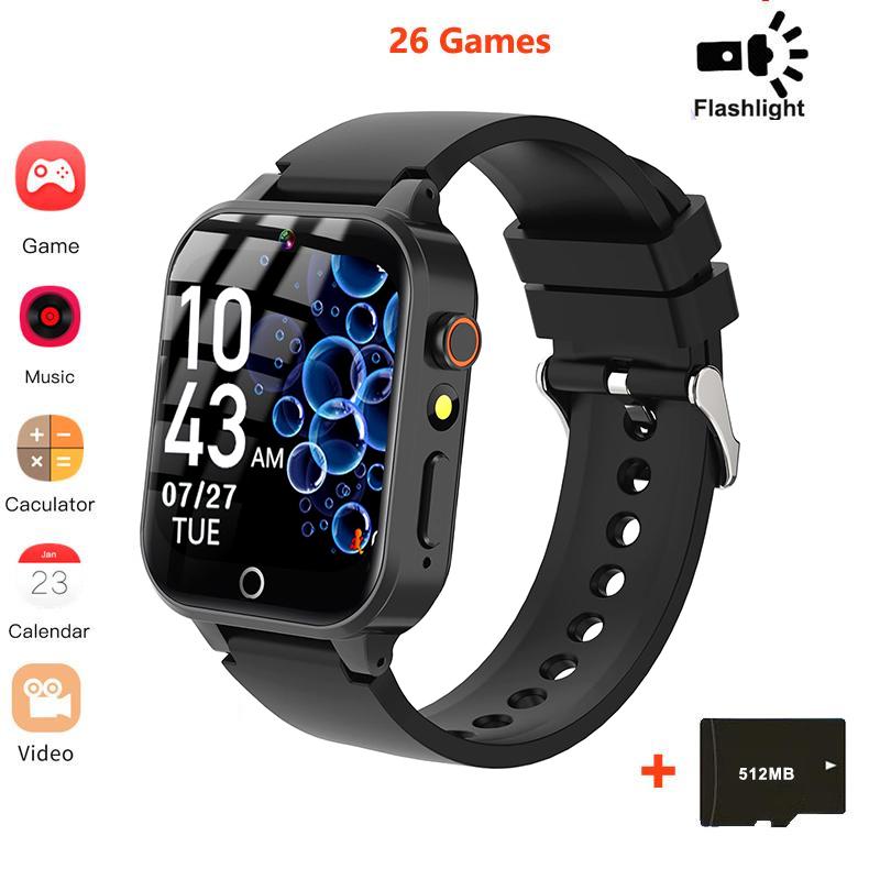 Детские умные часы с 26 играми для девочек и мальчиков, сенсорный экран, камера, шагомер, видео MP3-будильник, детские цифровые часы, подарок на день рождения