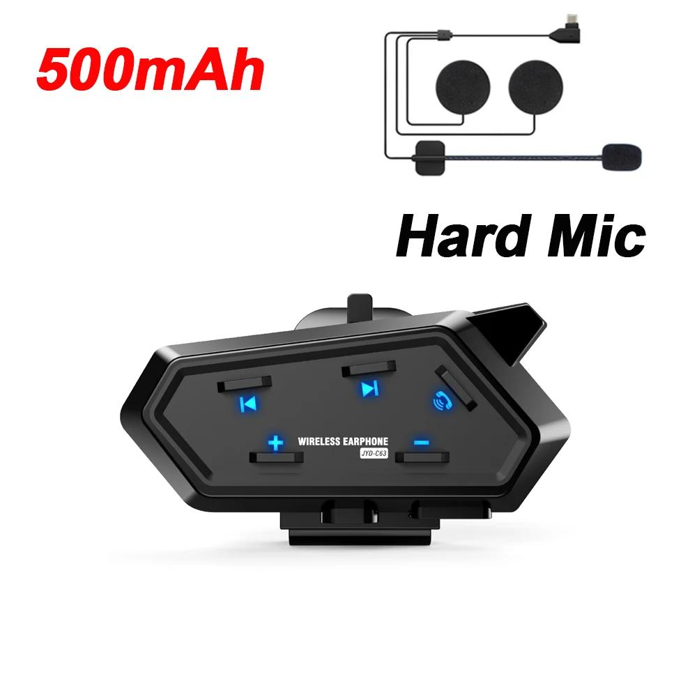 Беспроводная мотошлемная гарнитура C63 Bluetooth 5.4 Водонепроницаемые наушники Громкая связь Водонепроницаемые наушники с шумоподавлением