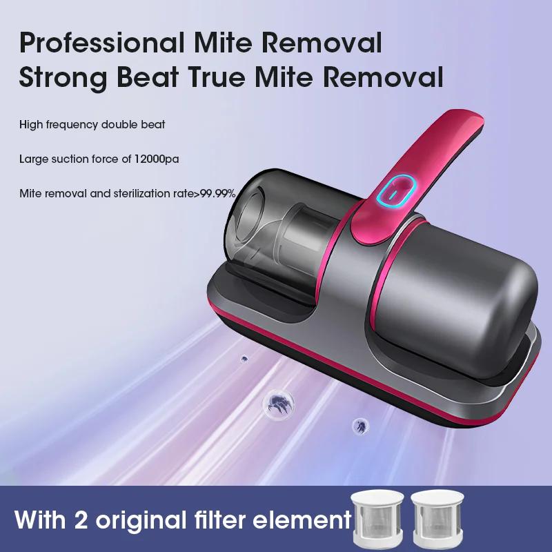 Vacuum Mite Remover 12000PA UV Sterilization Wireless Handheld Vacuum for  Sofa Bed Mattress Dust Washable Filter Winter Sheet