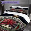 Manchester Emblem Three-piece set (1 * duvet cover + 2 * pillowcase, without core) 2D Flat Duvet cover and pillowcase Bedding set Soft and comfortable