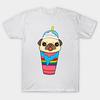 T Shirt Women Cute And Funny Pug Puppy Dog In Smoothie Drink Harajuku Print Kawaii Tshirt Summer Short Sleeve Female T-Shirt Top Tee