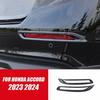 For  -24 Honda Accord Carbon ABS Rear Bumper Fog Light Lamp Cover Frame Trim