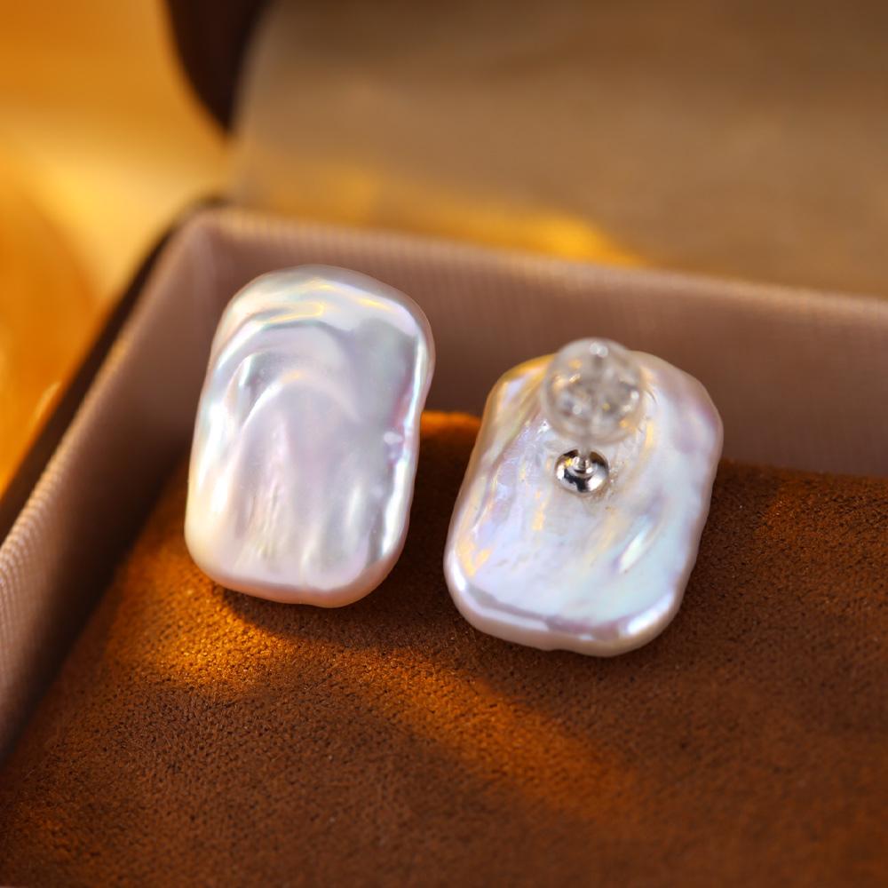 Серьги из натурального пресноводного жемчуга, модные серьги-пусеты с жемчугом и кубическим цирконием для женщин, праздничная бижутерия