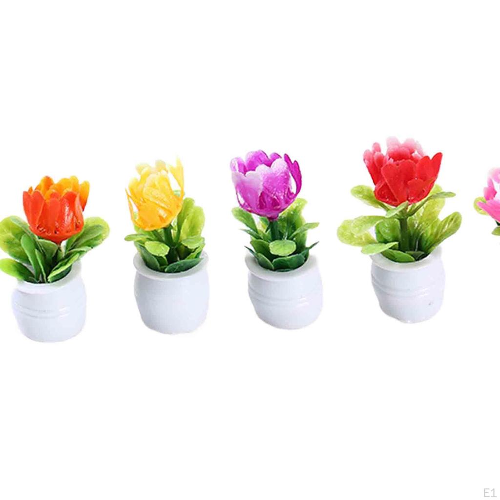 Набор миниатюрных растений бонсай для декора кукольного домика