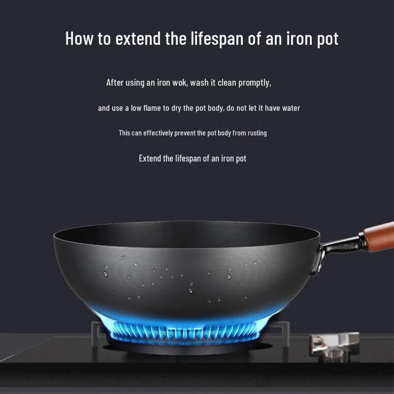 COOKER KING Healthy Wrought Iron 32cm Wok