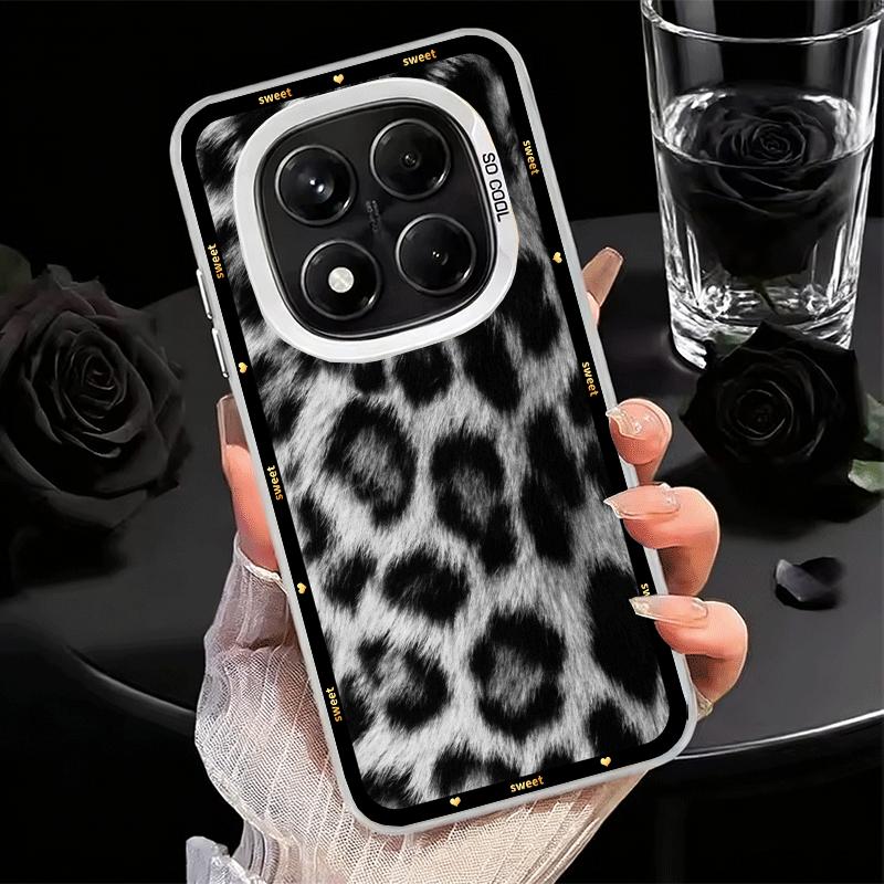 Модный милый чехол для телефона с леопардовым принтом для Xiaomi Redmi Note 13 14 15 Pro Plus 12S 12 11S 11 11T 10S 10 Ударопрочный чехол Ba