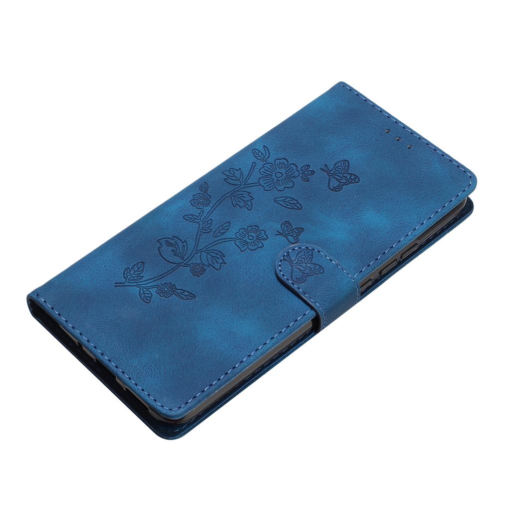 For Honor 400 Lite 5G Case Leather Imprinted Flower Phone Cover Wallet with Wrist Strap