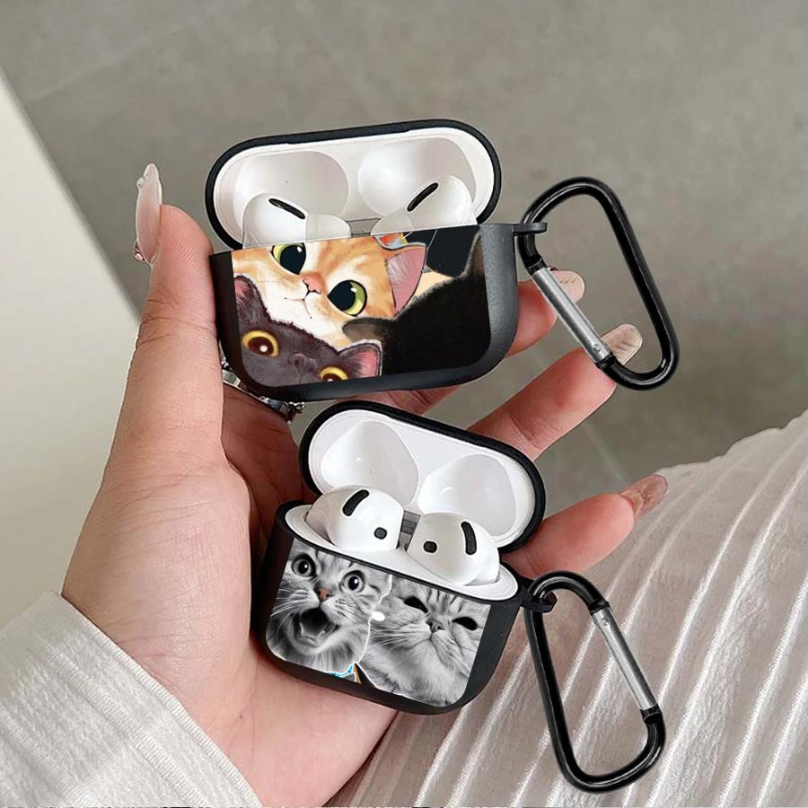 Выразительные кошки Милые чехлы для наушников Чехол для Airpods 1 3 Pro3 Pro 4 Pro2 2