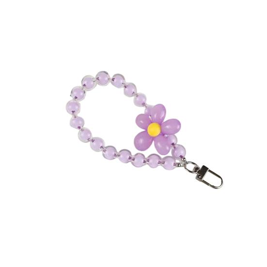 Женский ремешок на запястье для телефона ярких цветов, цветочные бусины, веревка для телефона на запястье, анти-потерянный чехол для мобильного телефона, ручной ремешок