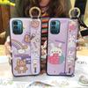 Lanyard Cute Phone Case For Nokia G11/G21 Cartoon Wrist Strap Shockproof Silicone Protective Kickstand Dirt-resistant