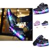 Versatile Led Shoes With Wheels Mesh Roller Skate Glowing Kid Luminous Unisex Sneakers