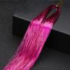 200 Strands Holographic Sparkle Hair Tinsel Extensions Dazzles 90Cm Women Hippie