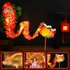 Dragon Lantern DIY Kit Chinese New Year Spring Festival LED Light Paper Craft Luminous Dragon Ribbon Dance Lantern Party Decoration