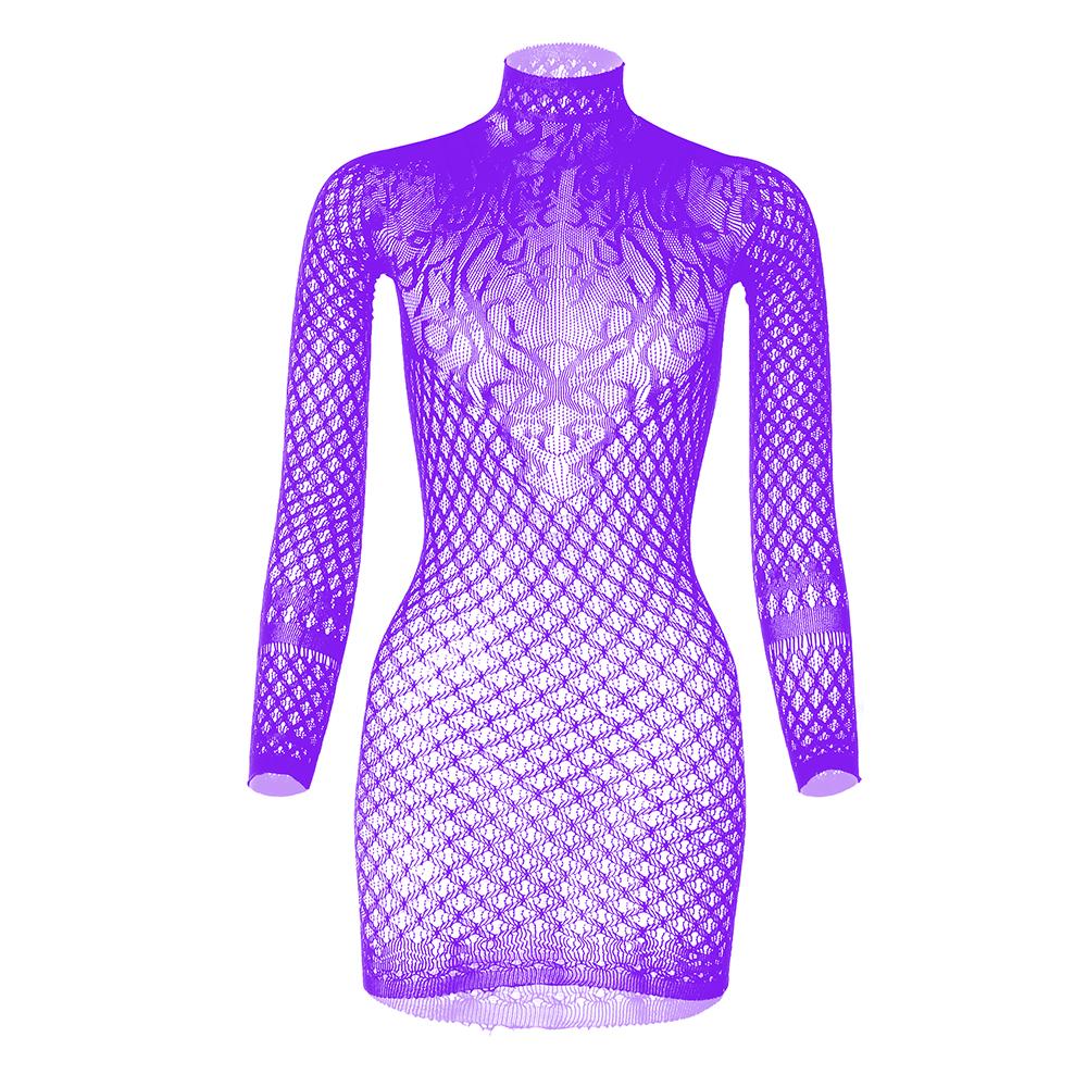 Дамы Сексуальное сетчатое мини-платье в сетку Цельные платья Боди Женское белье Женское прозрачное платье с открытой спиной Нижнее белье Сексуальные костюмы размера плюс