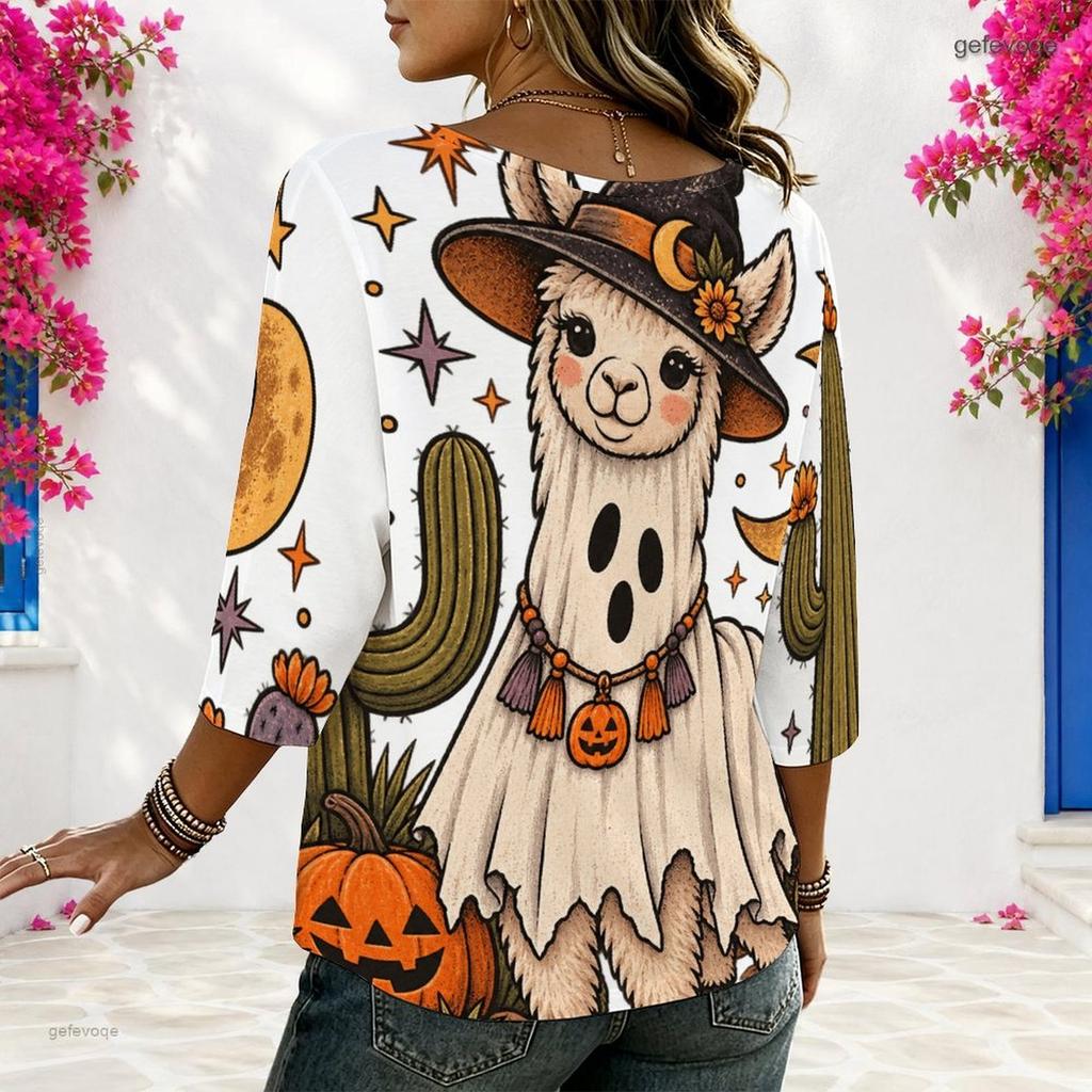Womens Plus Size Crew Neck Half Sleeve Soft Breathable Loose Daily Tunic Shirt