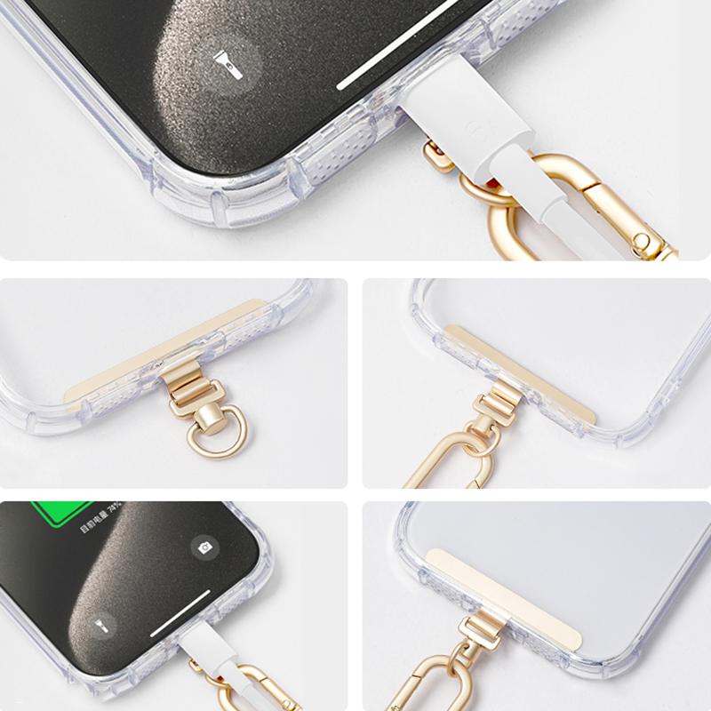 LEEU DESIGN Slim Phone Tether Tabs Anti-Lost 360-Degree Rotating Metal Safety Patch for Phone Case Lanyard