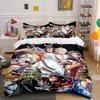 Anime Characters in Dynamic Battle Poses Bedding set (1 duvet cover, 2 pillowcases, duvet not included) sofas