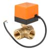 DN25 G1 Brass 3 Way Motorized Ball Electrical Valve for Air Conditioner DC24V