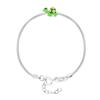Children's Bracelet - LÉA &; ARTHUR - TURTLE - Rhodium-plated 925 Silver - Adjustable Length 14.5-16.5 Cm - Green Enamel