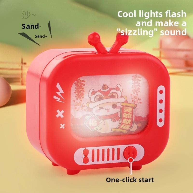 Childrens Cartoon Led Tv Pendant Light Sound Keychain Gift For Boys And Girls