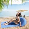 Beach Mat with Inflatable Pillow Portable Lightweight Outdoor Beach Lounger Sunbathing Relaxing Beach Blanket with Flocking Headrest
