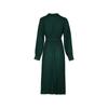 Autumn Winter Long Sleeve Soild V-neck Lace  A Line Knee Length Women Dress