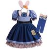 Girl Zootopia 2 Dress Cosplay New Moives Judy Costume Halloween Bunny Cosplay Dress Up Performance Birthday Clothes