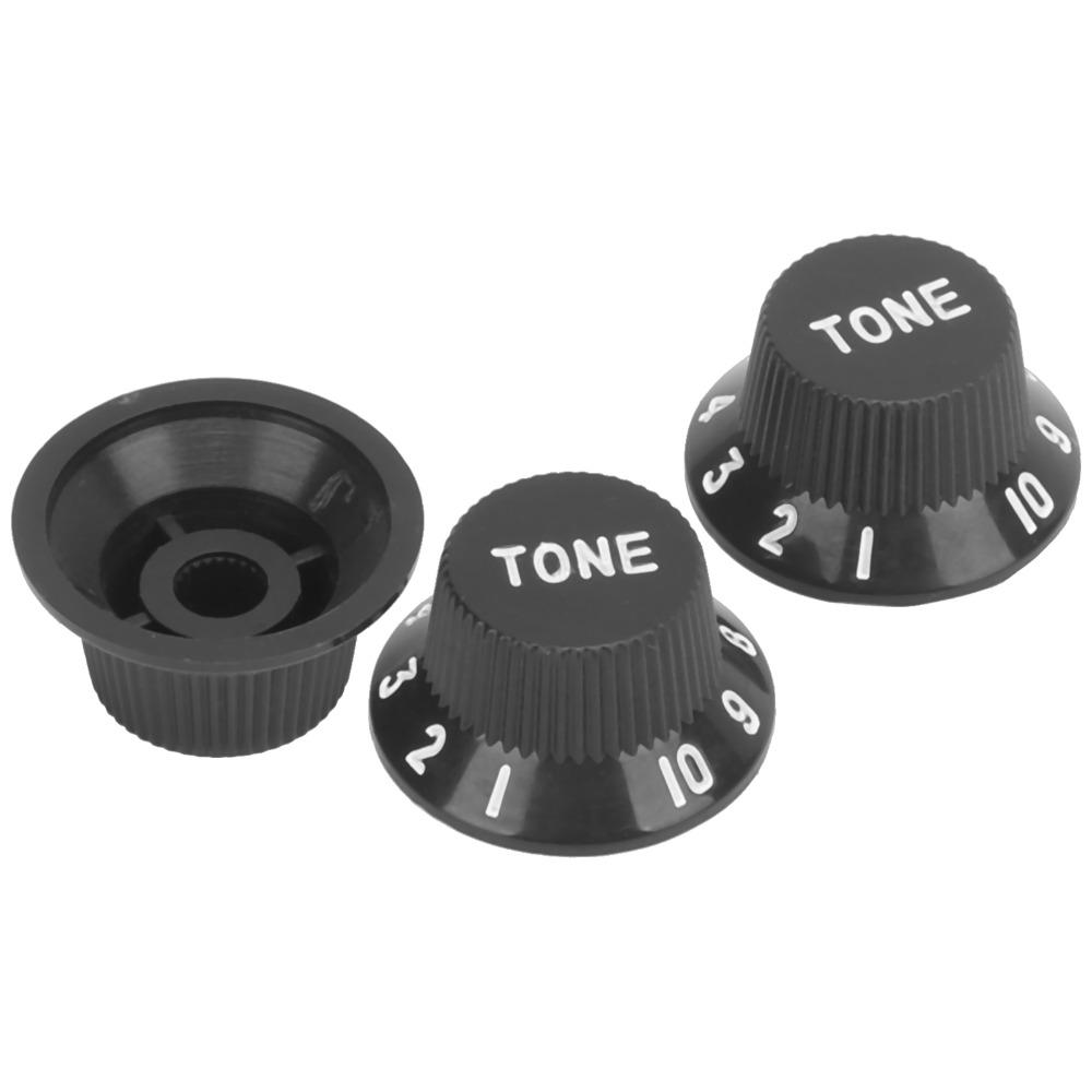 3PCS 2T1V Volume Tone Knobs Plastic Material Speed Control Knobs Electric Guitar