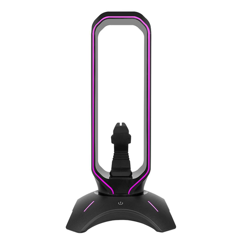 RGB Gaming Headphone Stand with USB 2.0 Hub Over-Ear Headset Holder with 2 USB Ports Headphone Shelf for Desk Display