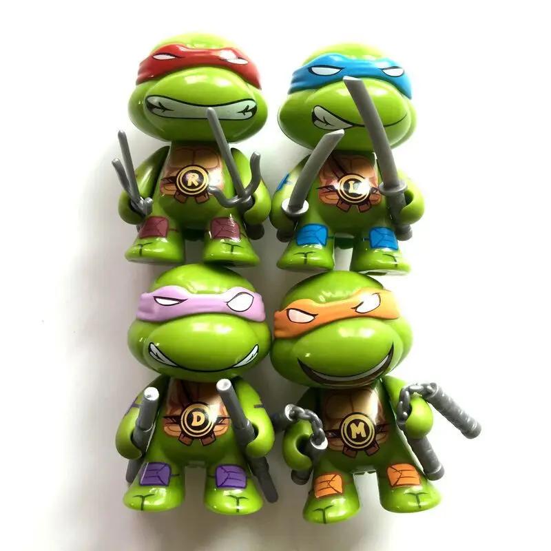 Новые 4 шт. Фигурки Черепашек-ниндзя Tmnt с подвижными суставами День рождения Для детей Дети Рождество