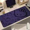 Креативная кожаная подставка под мышь с принтом Hello Kitty для девочек, студентов, экстра большая, нескользящая, для клавиатуры компьютера, мультяшная, для письменного стола