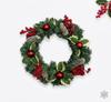 Christmas Door Wreath with Pine Cones, Baubles, and Red Fruits 40