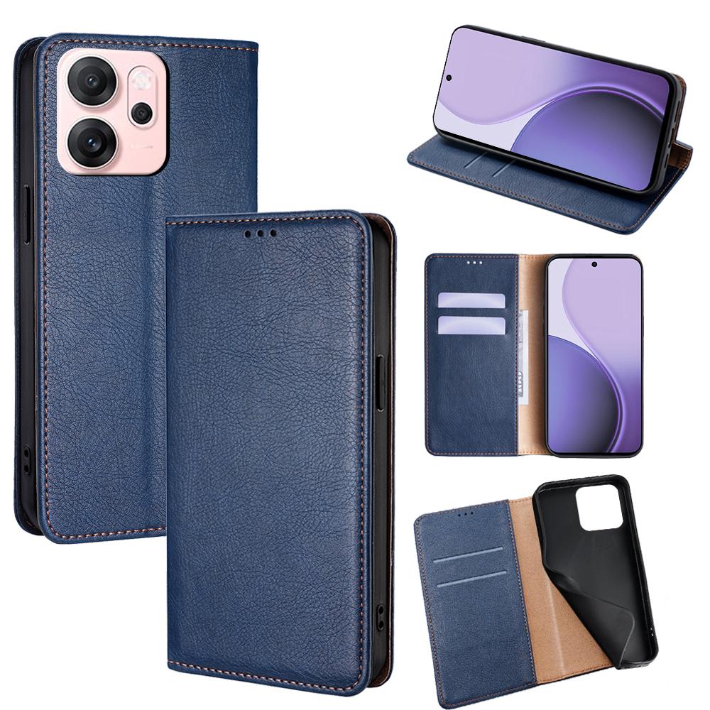 For Oppo Reno14 F 5G Case Wallet PU Leather Magnetic Auto-Absorbed Phone Cover