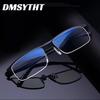 Progressive Multifocus Computer Reading Glasses  Retro Metal Prescription Blue Light Blocking for Men and Women Eyeglasses