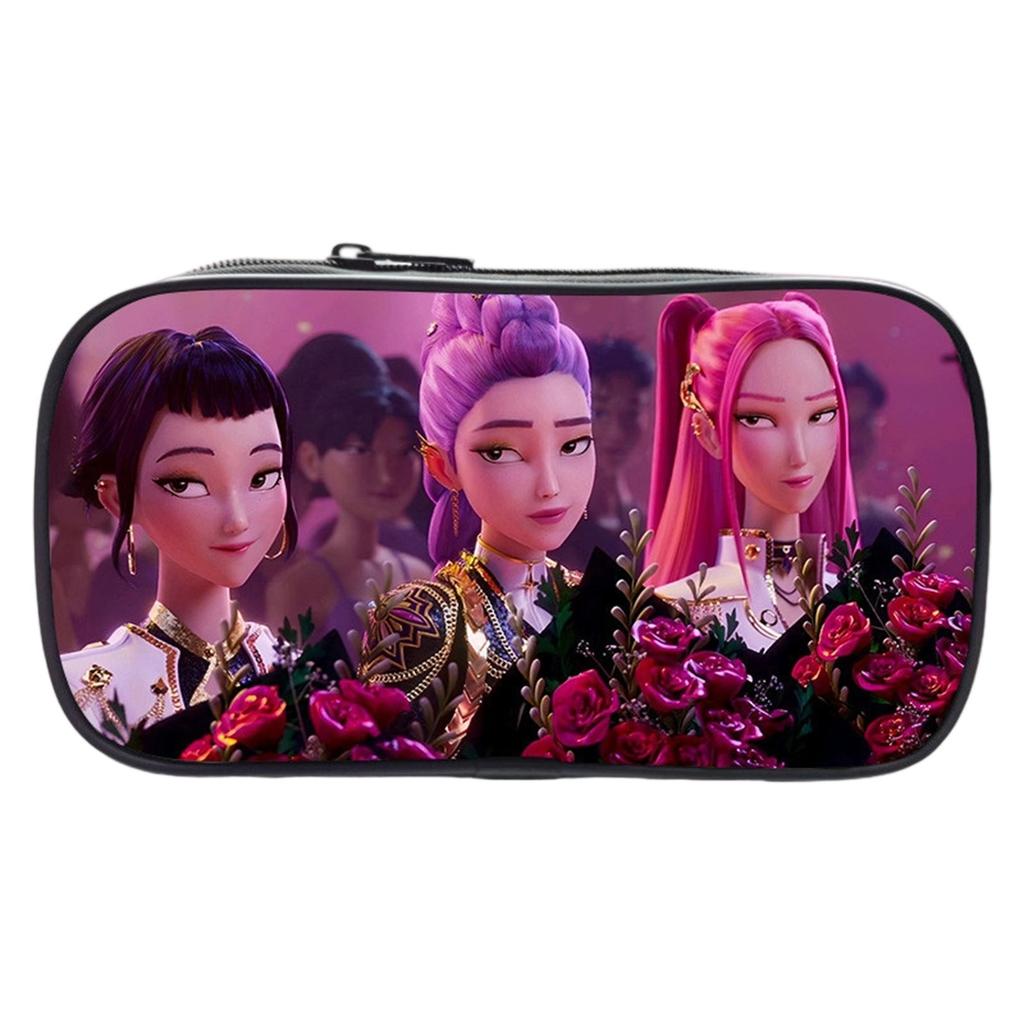 KPOP Девочки Мультяшный Пенал Пенал для Начальной Школы Сумка для Канцелярских Принадлежностей Детский Пенал Аниме Принт