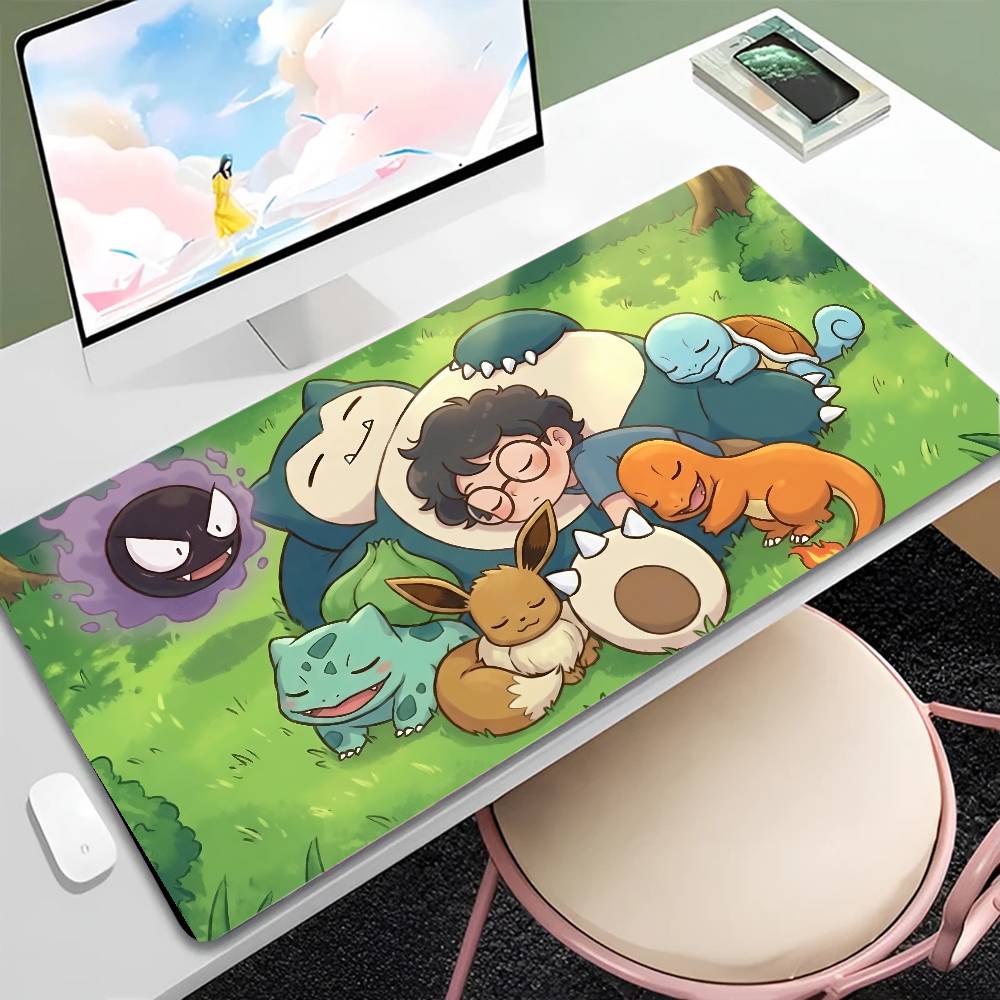 Pokemon Anime Gamer Mouse Pad Large Rubber Anti Slip Keyboard Mousepad HD PC Desk Mat Kawaii Style