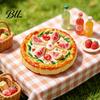 Synthetic Resin Decorations 2Pcs Mini Pizza Ornaments, Realistic Miniatures, Tiny Photography Props for Crafts Food Ornaments DIY Craft Project, Doll