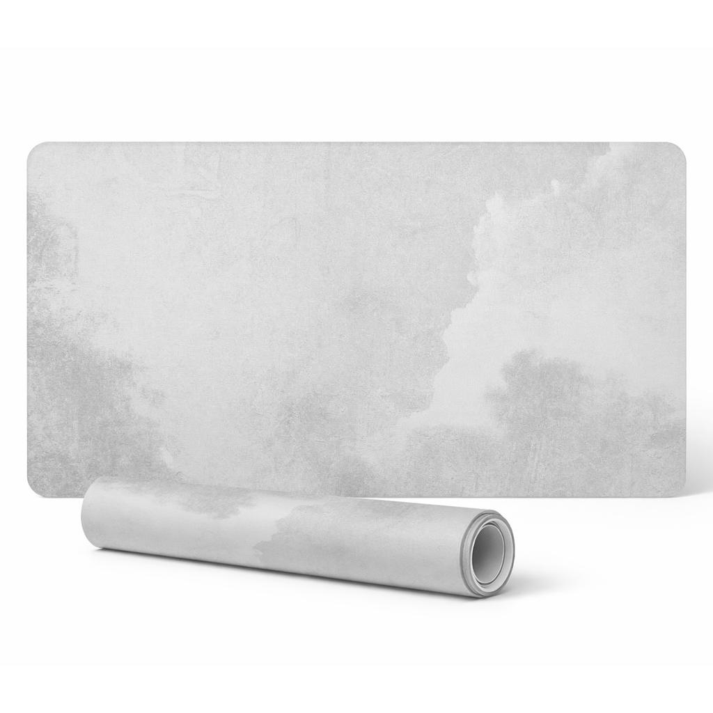 Modern Desk Mat for Remote Work Clouds and Texture 100x50 cm