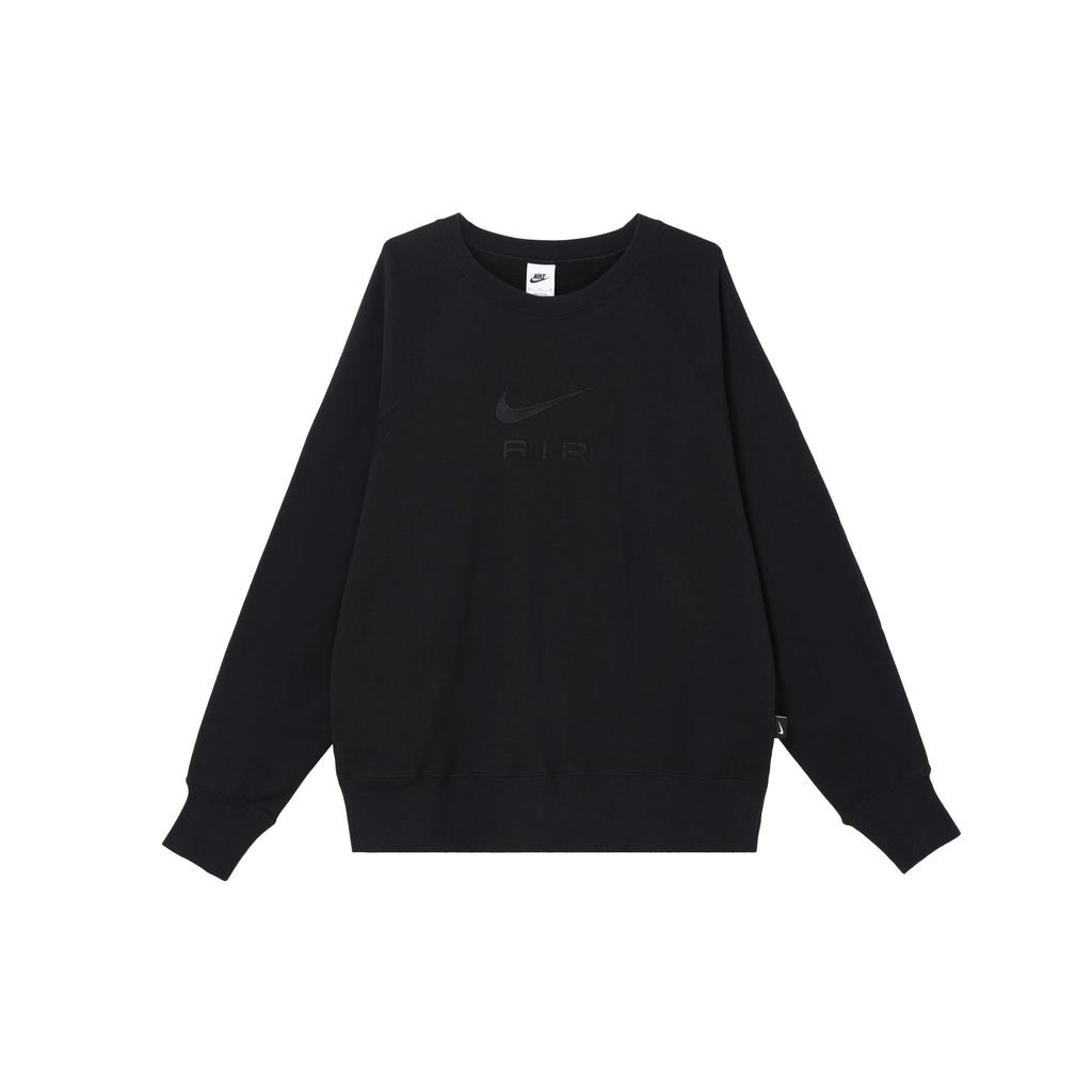 Nike Спортивная одежда Air French Terry Crewneck (Азия) Черная/черная мужская уличная одежда DV9830-010