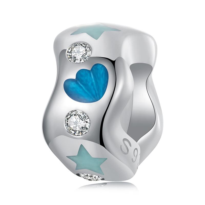 BAMOER 925 Стерлинговое Серебро Океанский Мир&Стоппер Шарм Звезда Сердце Снежинка Подвеска подходит для Оригинального Браслета DIY Шарм